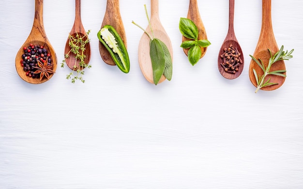 Assorted spices and herbs